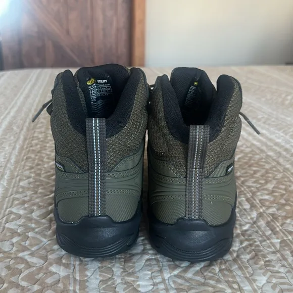BRAND NEW Keen Reno Mid Rise Waterproof Carbon Toe Green Lace Up Work Boots