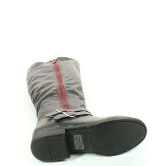 Brinley Co Women's Fulton Black/Red Fashion Boots - Size 8 Medium