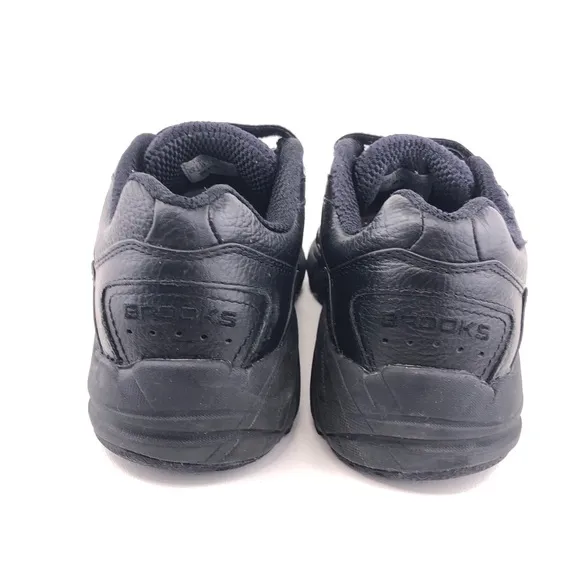 Brooks Addiction Black Leather Walking Shoes 9.5 EE