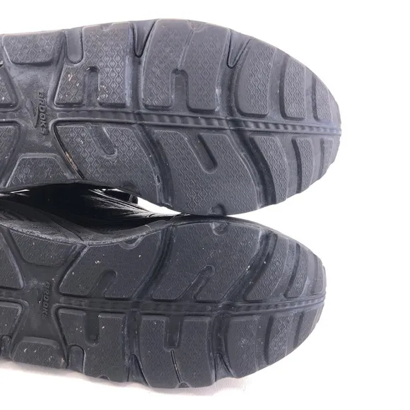 Brooks Addiction Black Leather Walking Shoes 9.5 EE