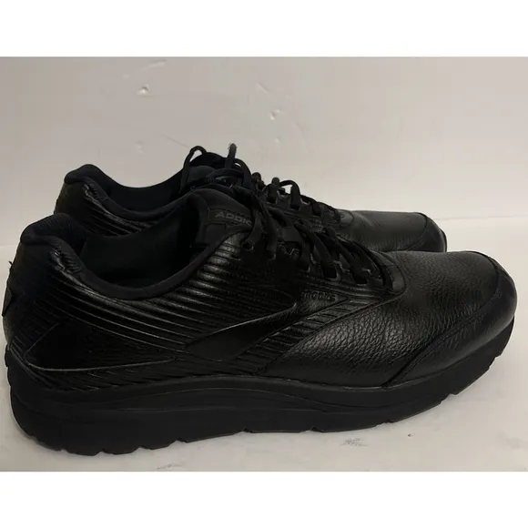 BROOKS Addiction Walker 2 Men’s Shoes Size 13 D Black Leather tennis athletic