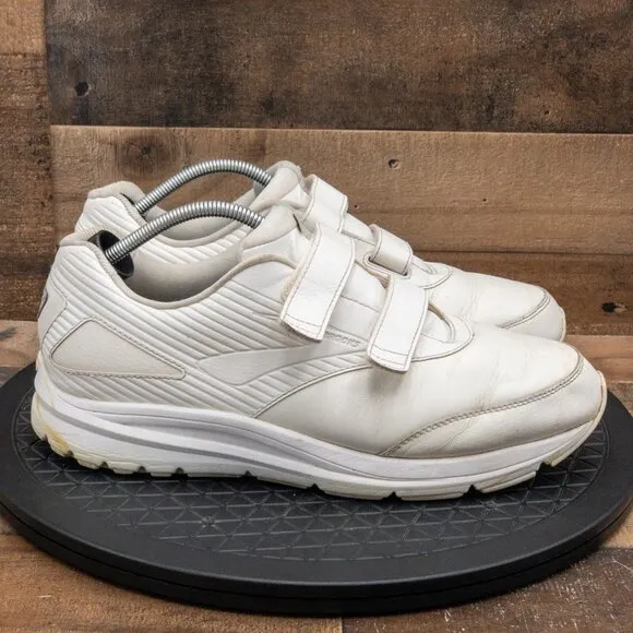 BROOKS ADDICTION WLK WALKER MENS ATHLETIC SHOES DOUBLE STRAP WHITE SIZE 13EE