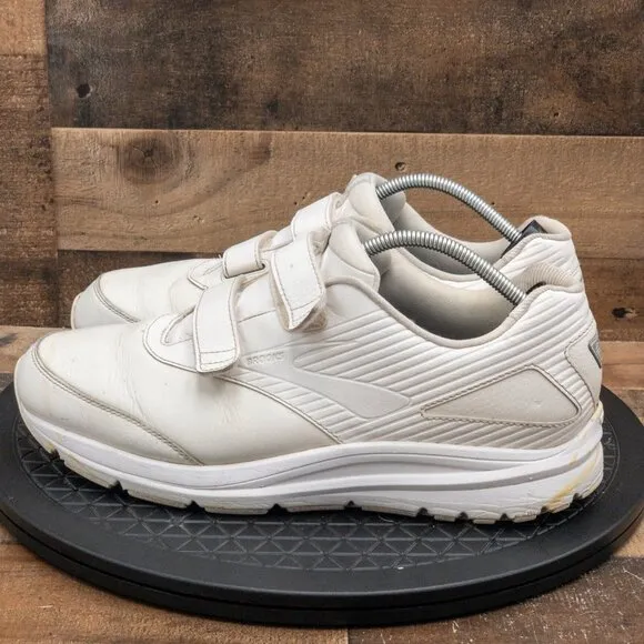 BROOKS ADDICTION WLK WALKER MENS ATHLETIC SHOES DOUBLE STRAP WHITE SIZE 13EE