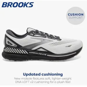 💓BROOKS ADRENALINE GTS RUNNING SNEAKERS 12 WIDE BLACK OYSTER MEN’S NIB!💓