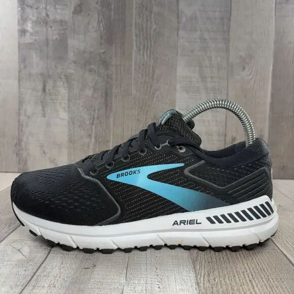Brooks Ariel 20 Womens Size 8 Wide Running Shoes Lace Up Athletic Sneakers Black