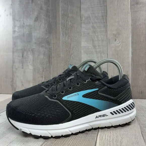 Brooks Ariel 20 Womens Size 8 Wide Running Shoes Lace Up Athletic Sneakers Black
