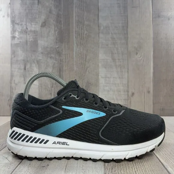 Brooks Ariel 20 Womens Size 8 Wide Running Shoes Lace Up Athletic Sneakers Black