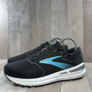 Brooks Ariel 20 Womens Size 8 Wide Running Shoes Lace Up Athletic Sneakers Black