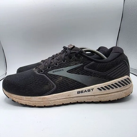 Brooks Beast 20 Mens Size 12.5 Black Athletic Shoes Walking Casual 1103271D051