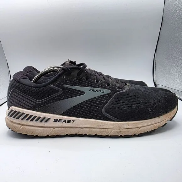 Brooks Beast 20 Mens Size 12.5 Black Athletic Shoes Walking Casual 1103271D051