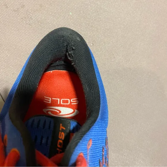 Brooks GHOST 13 Blue Coral Running Walking Shoes Excellent Condition Used