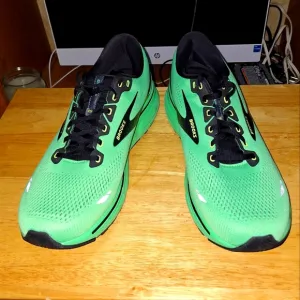 Brooks Ghost 15 mens lime green shoes in a size 14. They're new without a box.