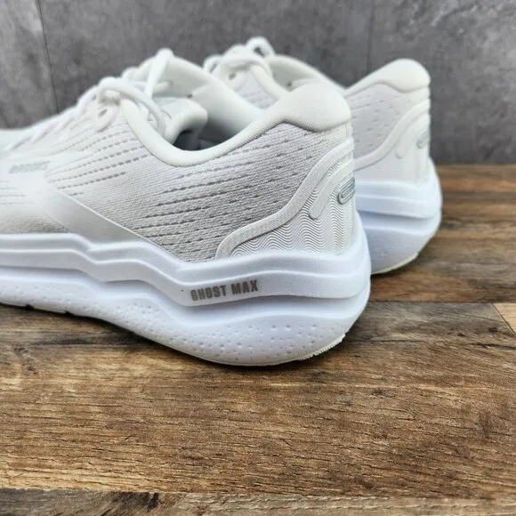 Brooks Ghost Max 2 Size 11.5 Mens Bright White Casual Walking Running Shoes