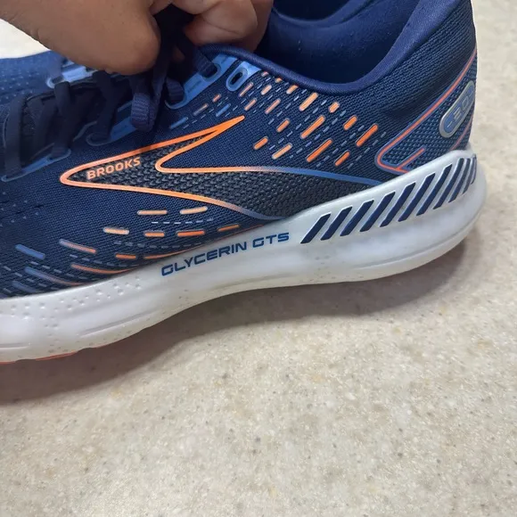 BROOKS GLYCERIN 10 Men's Blue Depths/Palace Blue/Orange Running Shoes
