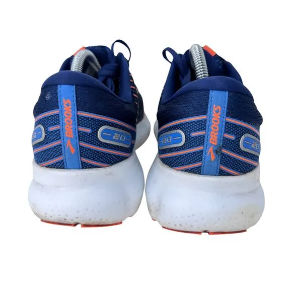 Brooks Glycerin 20 Running Shoes Mens Size 11 Blue Logo Comfort Low Top Lace Up