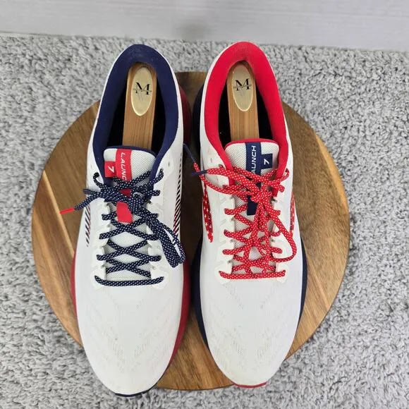 Brooks Launch 7 USA Red White Blue Star Athletic Daily Running Shoes Mens 11.5 D