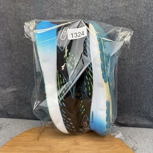 Brooks Mens Glycerin 20 Size 12 Black Blue Running Comfort Sneakers No Insoles