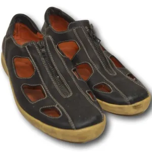 Bruno Magli Sport Navy Blue Leather Fisherman Shoes Size: 44.5 / 12