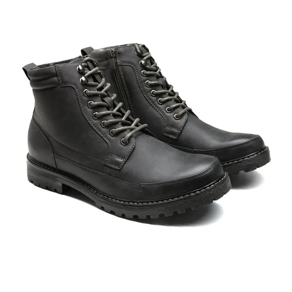 Bruno Marc Men's Durable Motorcycles Lace-Up Combat Boots Grey Size 9 NIB