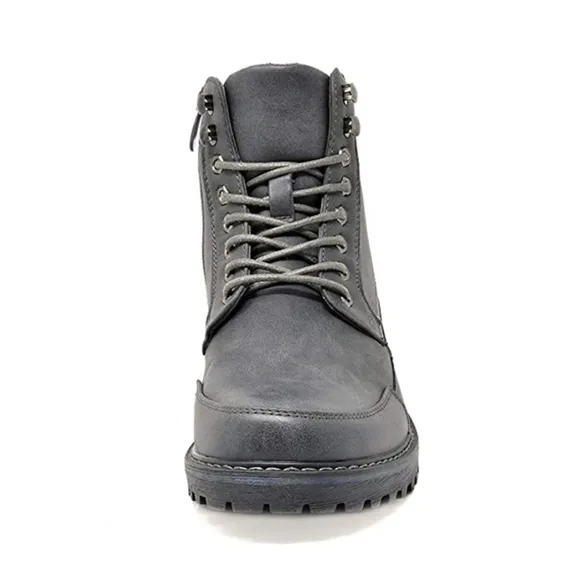 Bruno Marc Men's Durable Motorcycles Lace-Up Combat Boots Grey Size 9 NIB