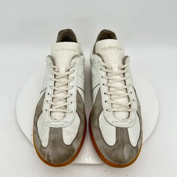 Bundeswehr BW Sport German Army Trainer Men Size 12M White Leather Suede Shoes