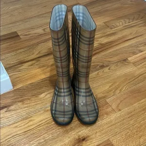 Burberry Haymarket Check Pattern Rainboots Boots