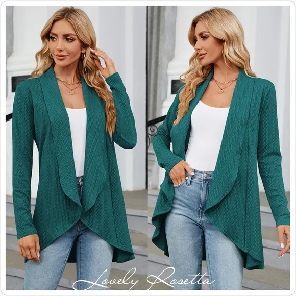 Burgundy Lightweight Open Front Cardigan