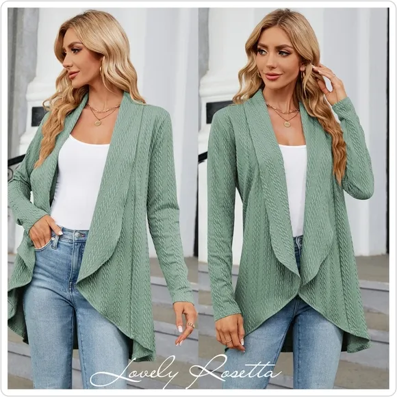 Burgundy Lightweight Open Front Cardigan