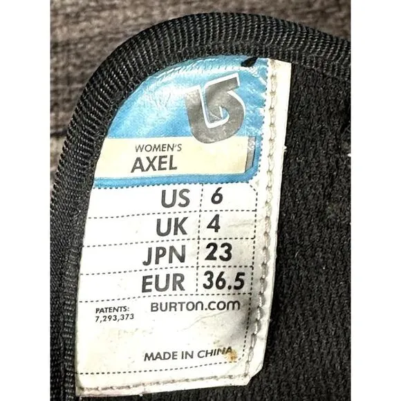 BURTON Axel Imprint 1 One Boa Snowboard Boots Black Women's Size 6