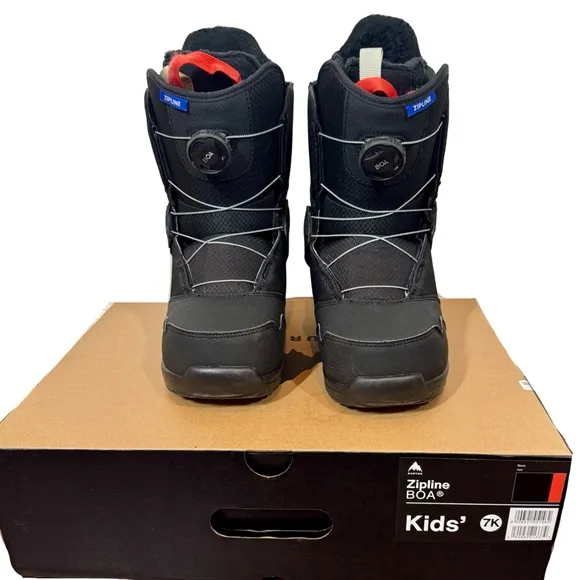 Burton ZipLine Boa Snowboard Boots Black Unisex Sz:7K Worn Once
