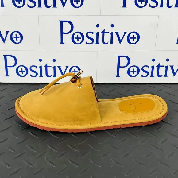 Buscemi Mens Greenwich Wheat Gum Suede Slippers US 9 SAMPLE
