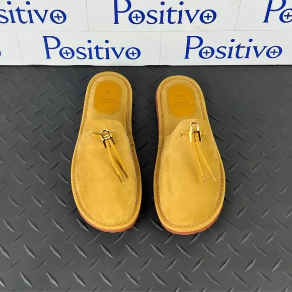 Buscemi Mens Greenwich Wheat Gum Suede Slippers US 9 SAMPLE