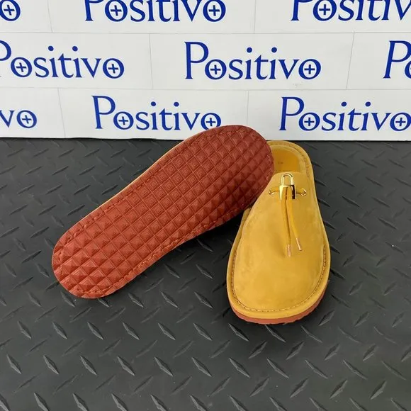 Buscemi Mens Greenwich Wheat Gum Suede Slippers US 9 SAMPLE