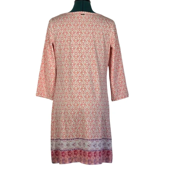 Cabana Life Pink SPF Sun Protection Dress Napa Cabana Print Medium