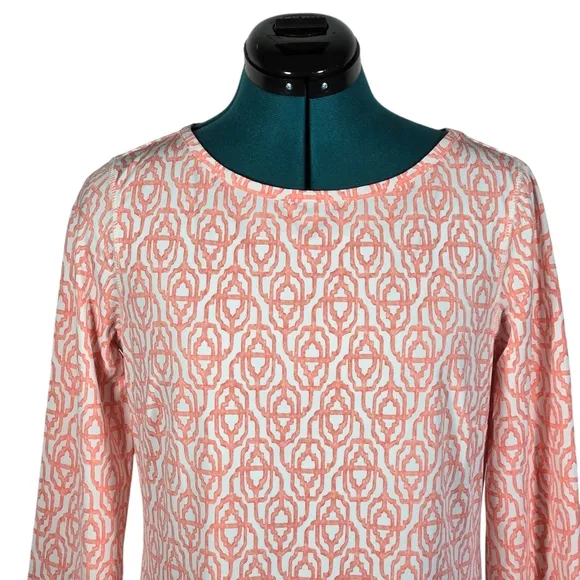Cabana Life Pink SPF Sun Protection Dress Napa Cabana Print Medium
