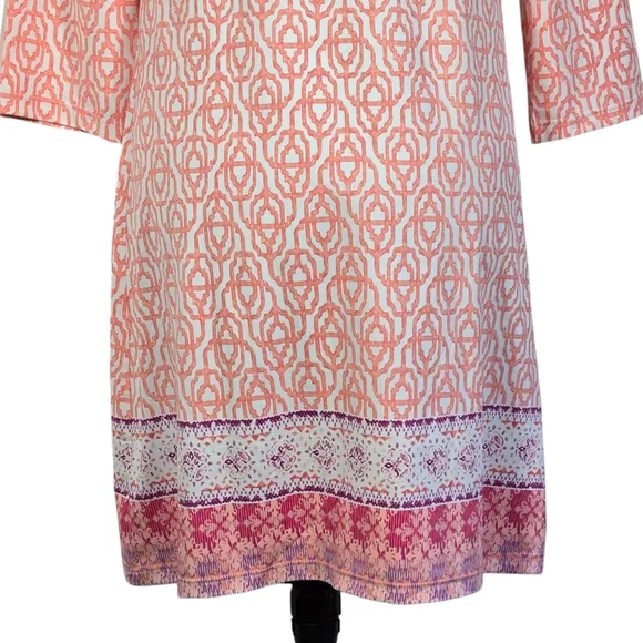 Cabana Life Pink SPF Sun Protection Dress Napa Cabana Print Medium