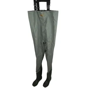 Cabelas Mens 9 Dry-Plus Chest Waders Adjustable Straps Attached Boots Waterproof
