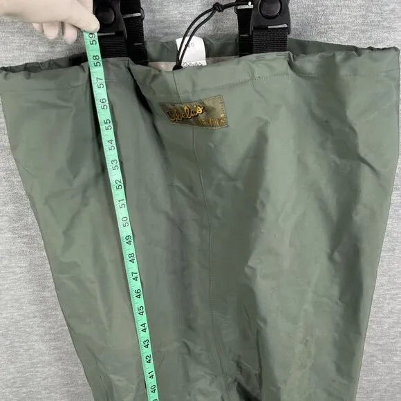 Cabelas Mens 9 Dry-Plus Chest Waders Adjustable Straps Attached Boots Waterproof
