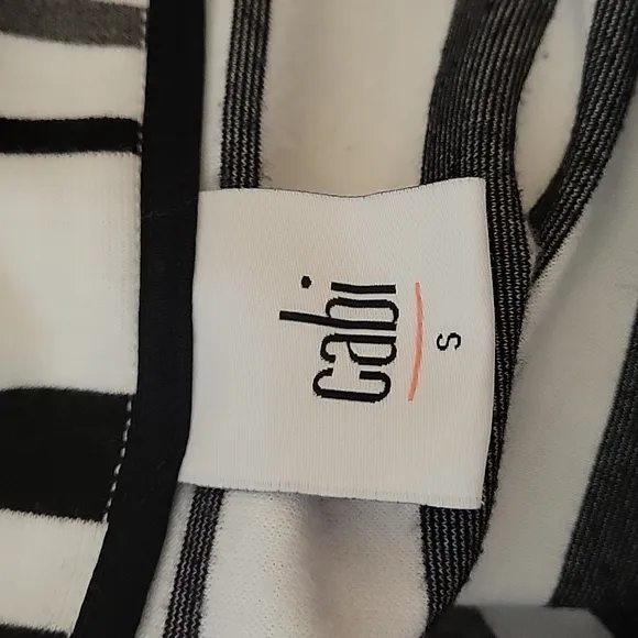 CAbi grandstand mixed stripe faux wrap tie front skirt womens size S
