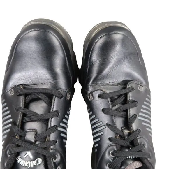 Callaway Shoes Mens 8 Golf Sport Active Black Xfer Nitro Plastic Spike Athletic