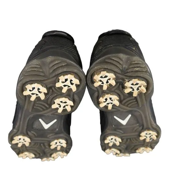 Callaway Shoes Mens 8 Golf Sport Active Black Xfer Nitro Plastic Spike Athletic