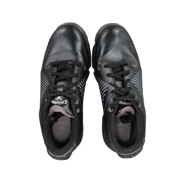 Callaway Shoes Mens 8 Golf Sport Active Black Xfer Nitro Plastic Spike Athletic