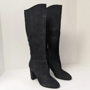 Calvin Klein Almay Knee High Boots, Black Suede, Women's 9 M