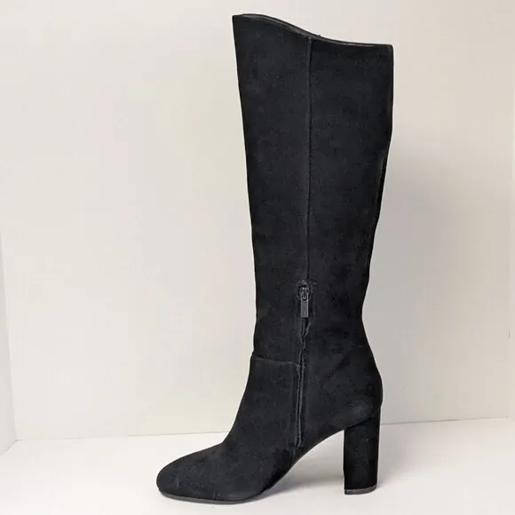 Calvin Klein Almay Knee High Boots, Black Suede, Women's 9 M