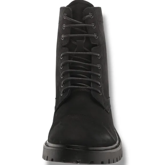 Calvin Klein Lorenzo Boots Lace Up Ankle Booties Black 8.5M