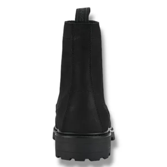 Calvin Klein Lorenzo Boots Lace Up Ankle Booties Black 8.5M