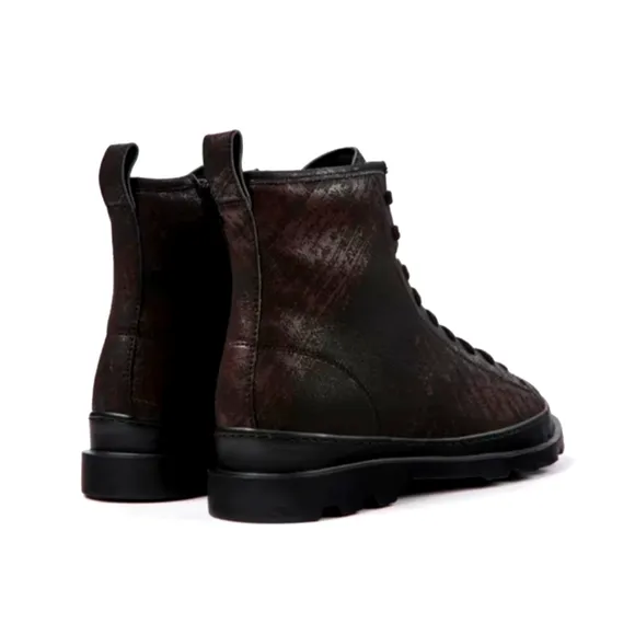 Camper Brutus Black-brown brushed nubuck boot