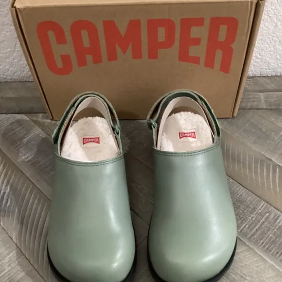 CAMPER Kids' Brutus Faux Fur Slingback Mule, size US 13.5 EU 32
