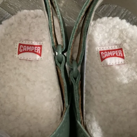 CAMPER Kids' Brutus Faux Fur Slingback Mule, size US 1/EU 33
