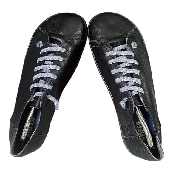 Camper Shoes Men Size 11-11.5 Peu Cami Casual Minimalist Leather in Black